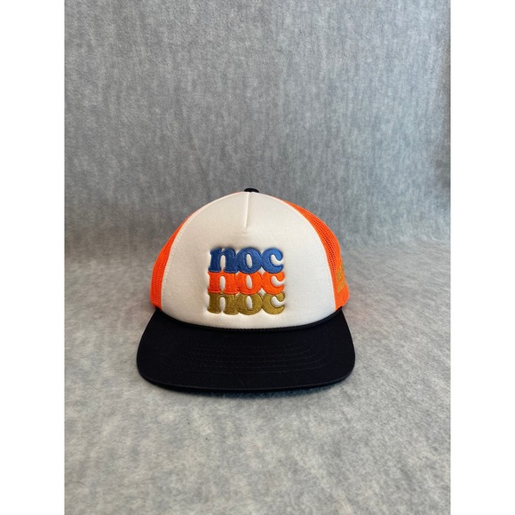 Other - Nantahala Outdoor Center Trucker Hat Mesh Orange‎ White Black NOC Cap Snapback